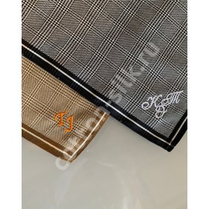 Мужской носовой платок "Quadro" (ореховый)